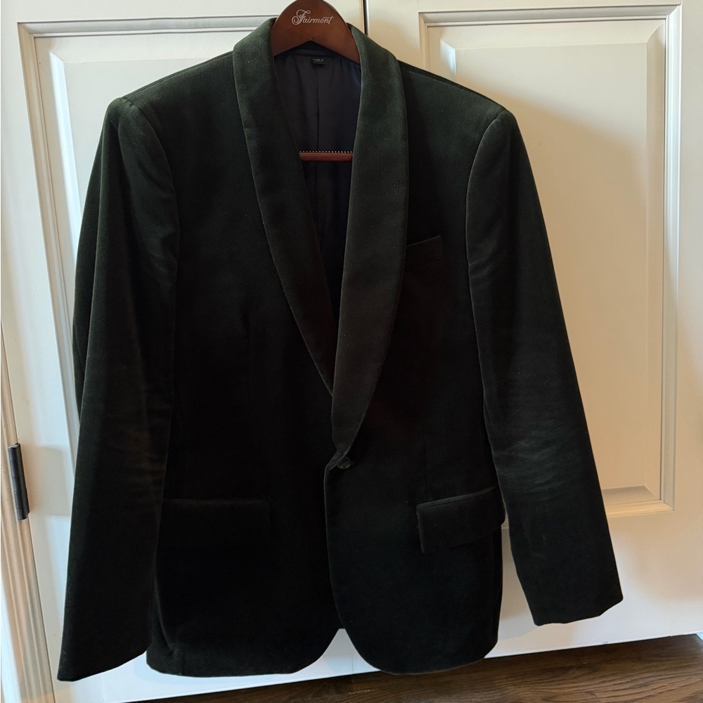 JCrew Ludlow Velvet Sport Coat Evergreen 38 Short